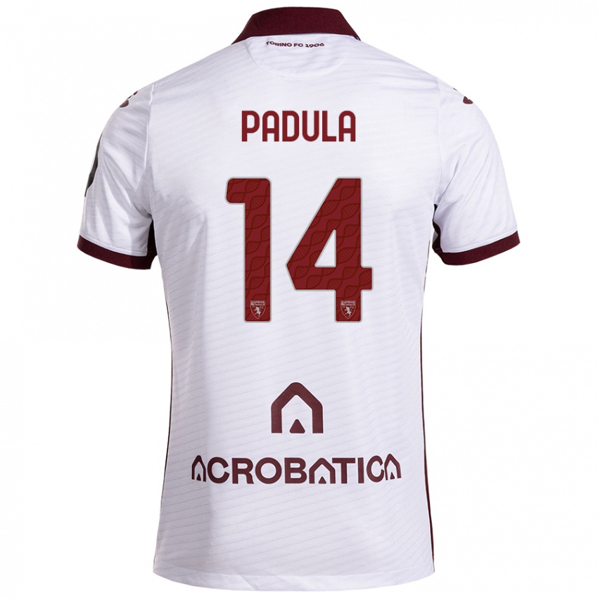 Herren Cristian Padula #14 Weiß Kastanienbraun Auswärtstrikot Trikot 2024/25 T-Shirt Österreich