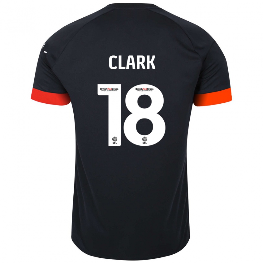 Herren Jordan Clark #18 Schwarz Orange Auswärtstrikot Trikot 2024/25 T-Shirt Österreich