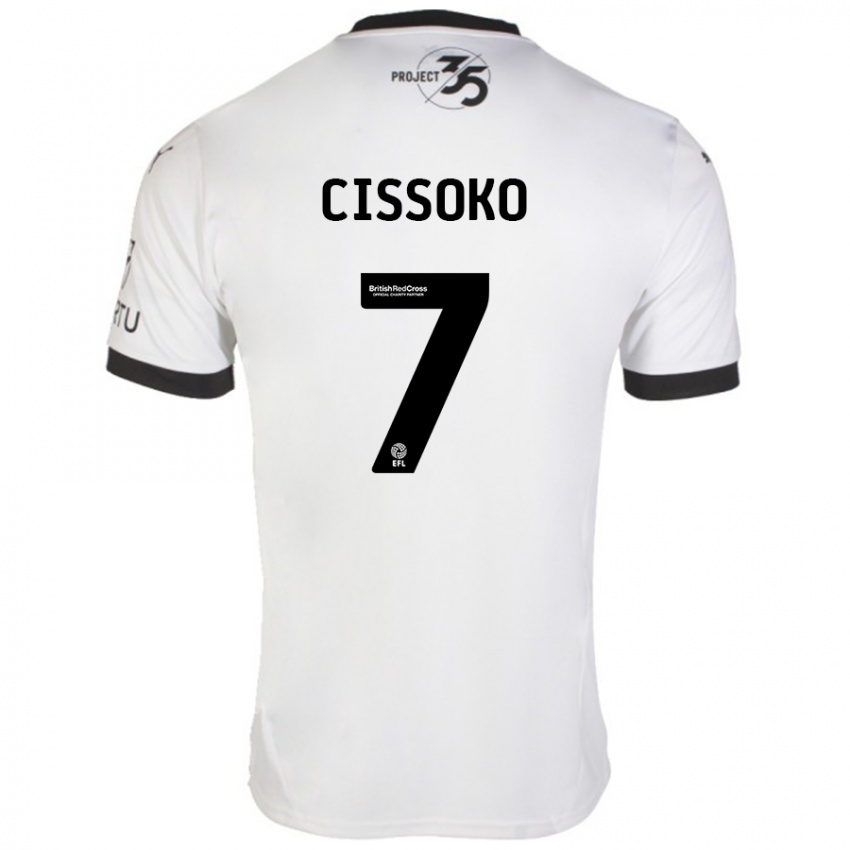 Herren Ibrahim Cissoko #7 Weiß Schwarz Auswärtstrikot Trikot 2024/25 T-Shirt Österreich