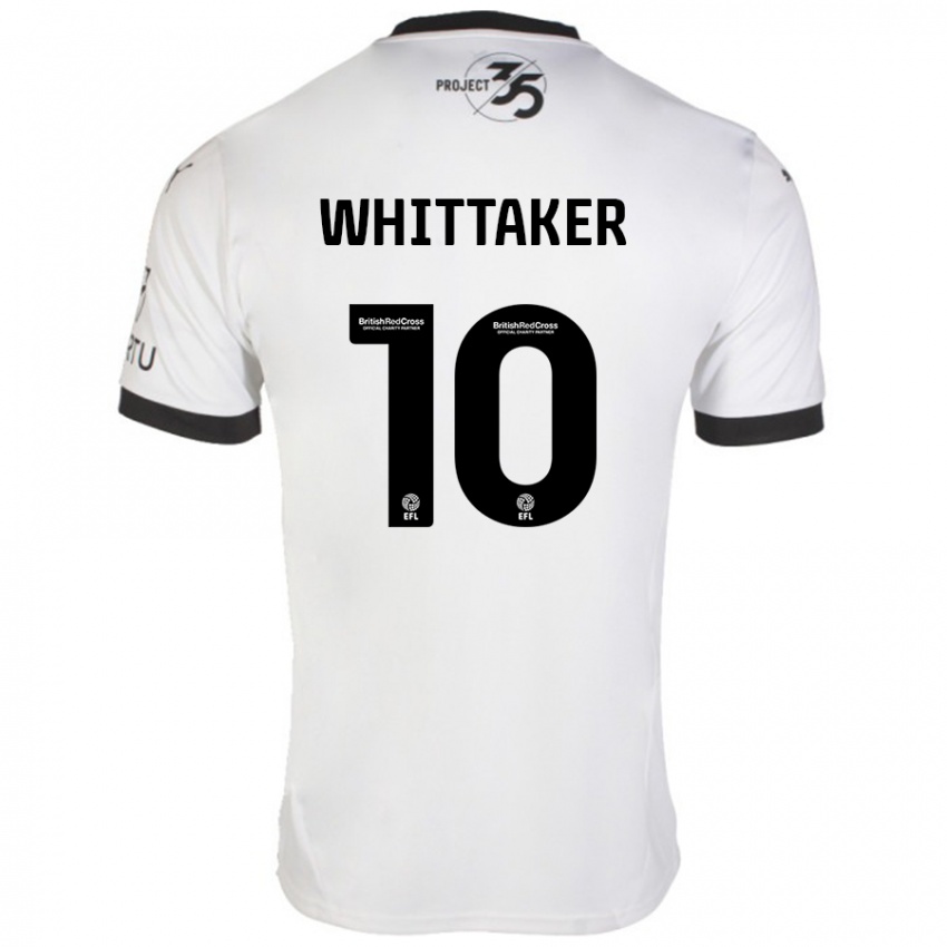 Herren Morgan Whittaker #10 Weiß Schwarz Auswärtstrikot Trikot 2024/25 T-Shirt Österreich