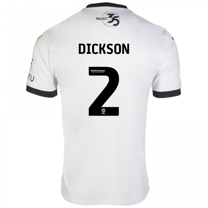 Herren Katie Dickson #2 Weiß Schwarz Auswärtstrikot Trikot 2024/25 T-Shirt Österreich