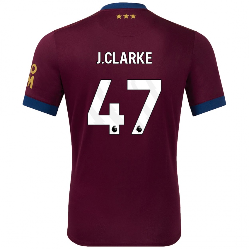 Herren Jack Clarke #47 Braun Auswärtstrikot Trikot 2024/25 T-Shirt Österreich