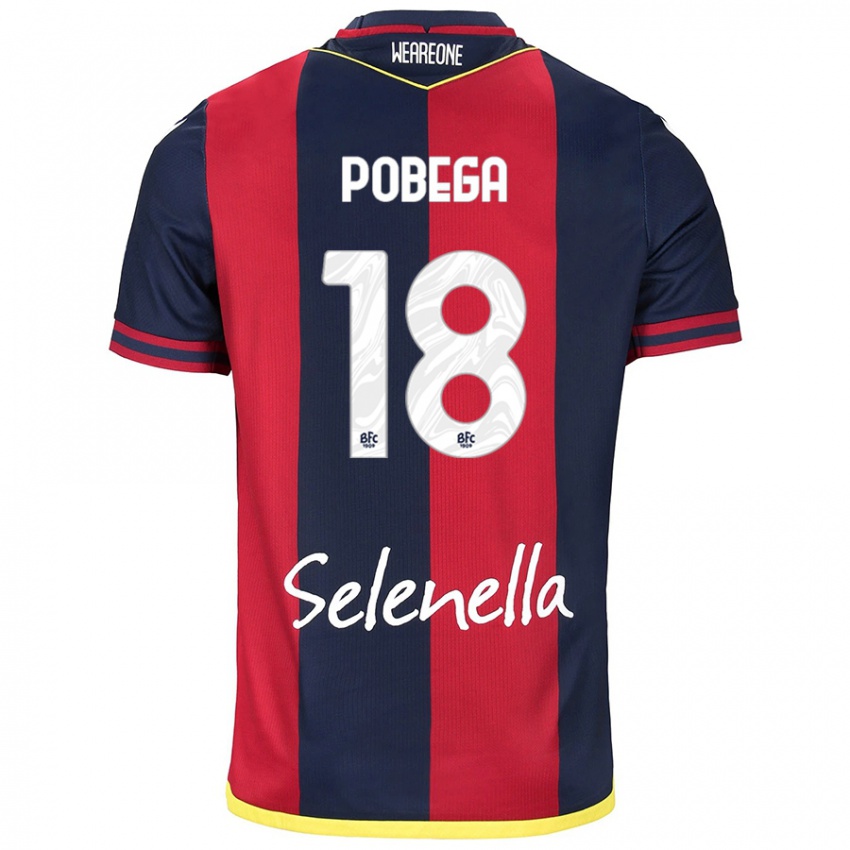 Damen Tommaso Pobega #18 Rot Königsblau Heimtrikot Trikot 2024/25 T-Shirt Österreich