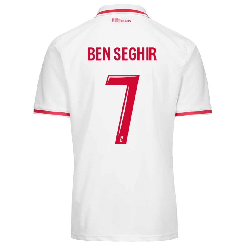 Damen Eliesse Ben Seghir #7 Weiß Rot Heimtrikot Trikot 2024/25 T-Shirt Österreich