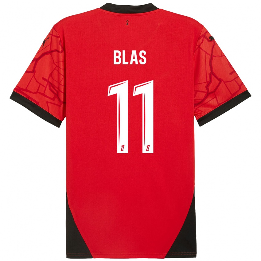 Damen Ludovic Blas #11 Rot Schwarz Heimtrikot Trikot 2024/25 T-Shirt Österreich