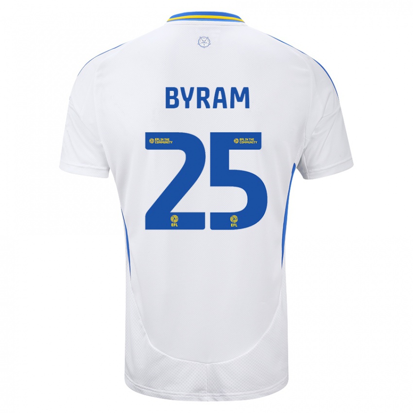 Damen Sam Byram #25 Weiß Blau Heimtrikot Trikot 2024/25 T-Shirt Österreich