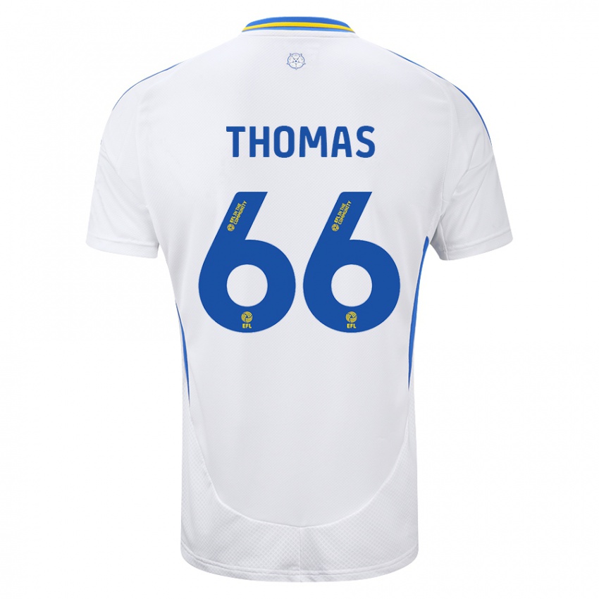 Damen Luca Thomas #66 Weiß Blau Heimtrikot Trikot 2024/25 T-Shirt Österreich