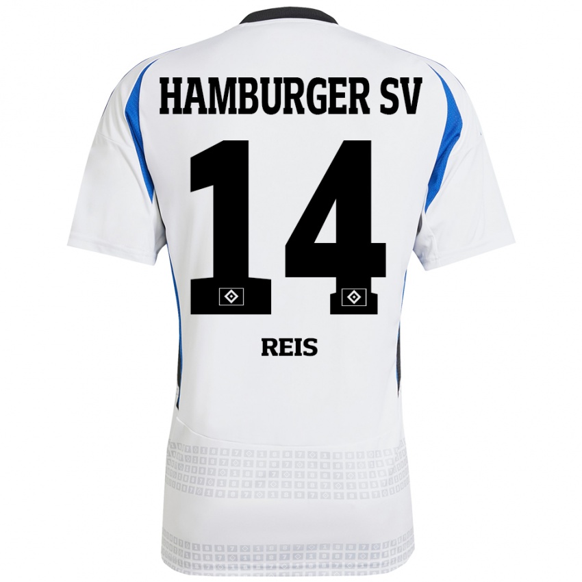 Damen Ludovit Reis #14 Weiß Blau Heimtrikot Trikot 2024/25 T-Shirt Österreich