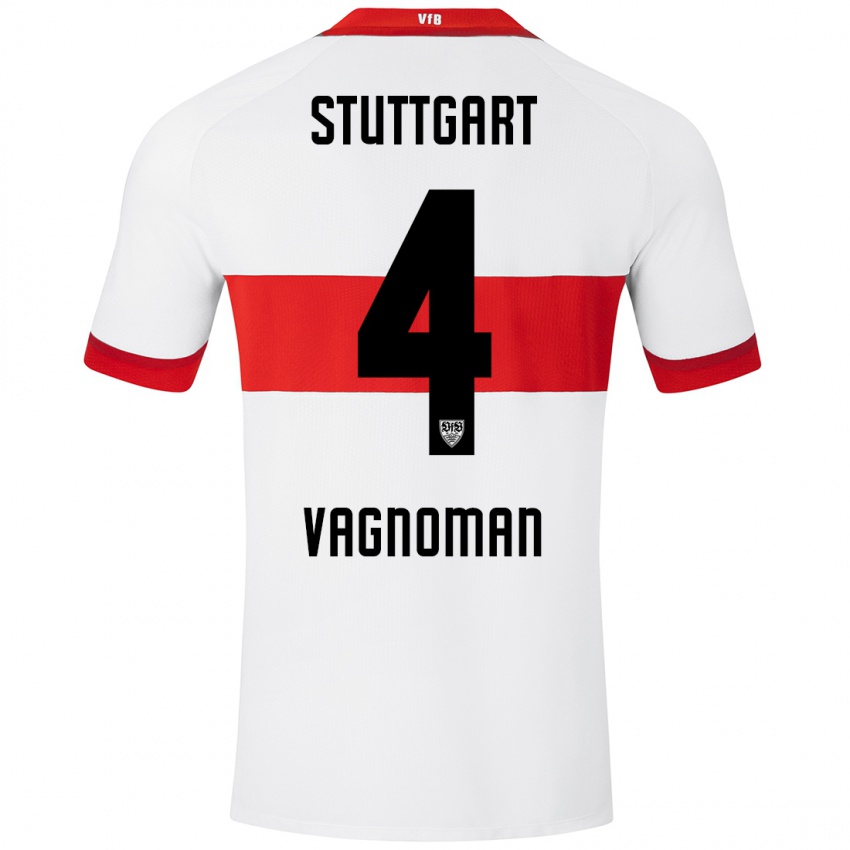 Damen Josha Vagnoman #4 Weiß Rot Heimtrikot Trikot 2024/25 T-Shirt Österreich