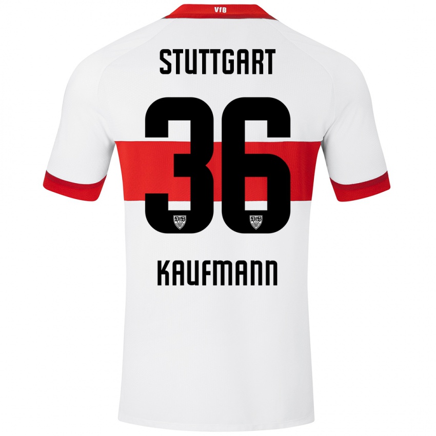 Damen Tino Kaufmann #36 Weiß Rot Heimtrikot Trikot 2024/25 T-Shirt Österreich