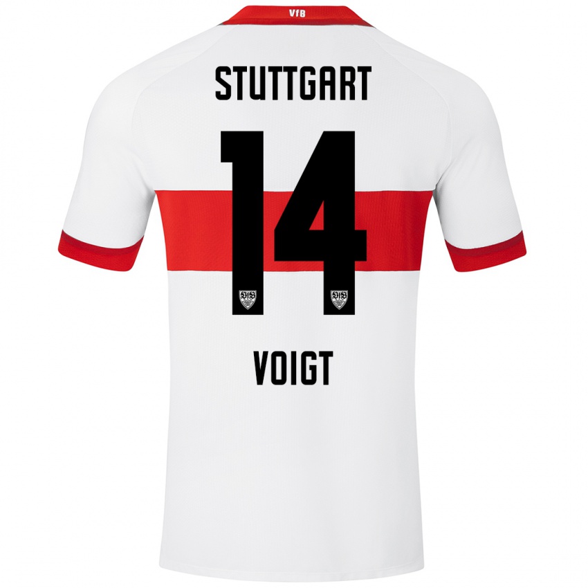 Damen Max Voigt #14 Weiß Rot Heimtrikot Trikot 2024/25 T-Shirt Österreich