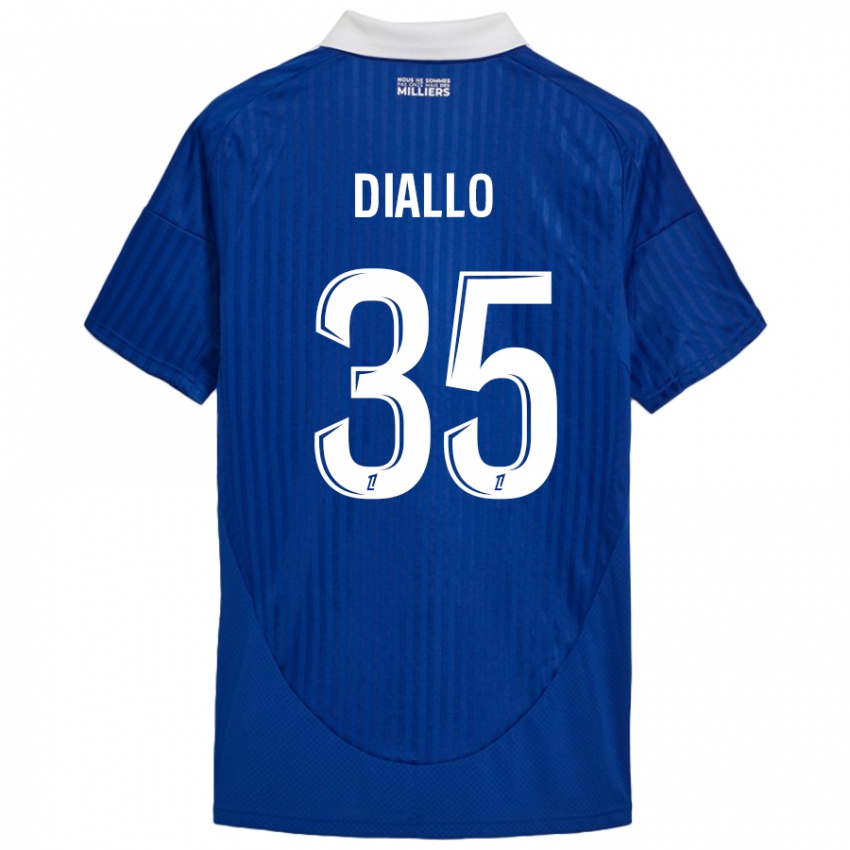 Damen Tidiane Diallo #35 Blau Weiß Heimtrikot Trikot 2024/25 T-Shirt Österreich