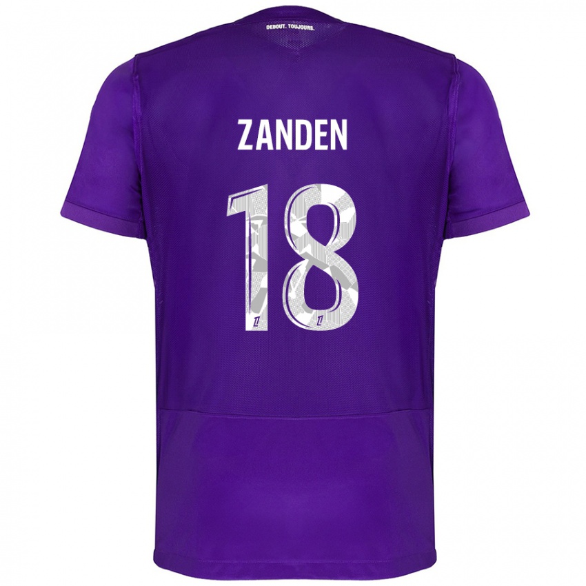 Damen Oliver Zandén #18 Violett Weiß Heimtrikot Trikot 2024/25 T-Shirt Österreich