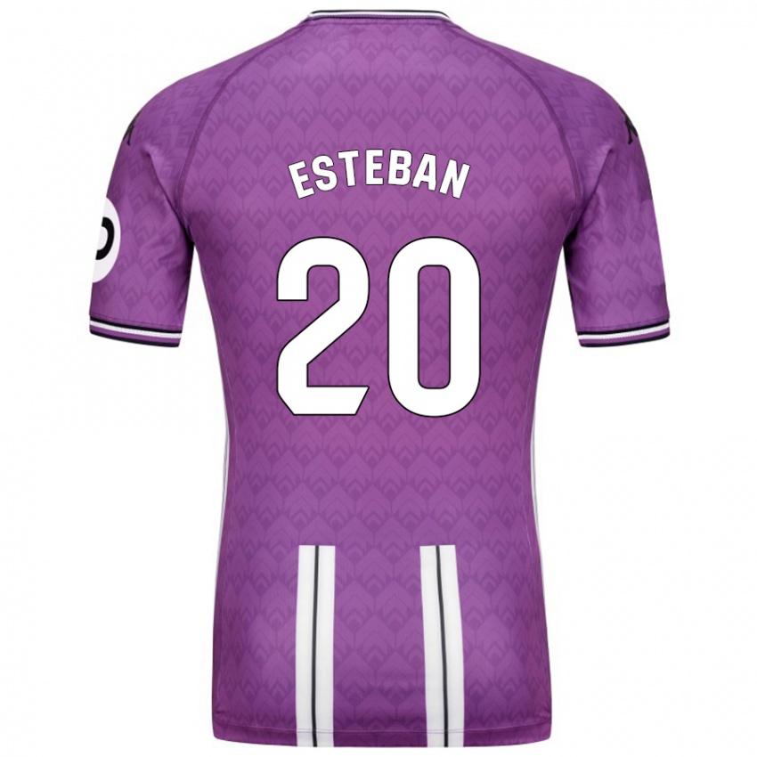 Damen Sergio Esteban #20 Violett Weiß Heimtrikot Trikot 2024/25 T-Shirt Österreich