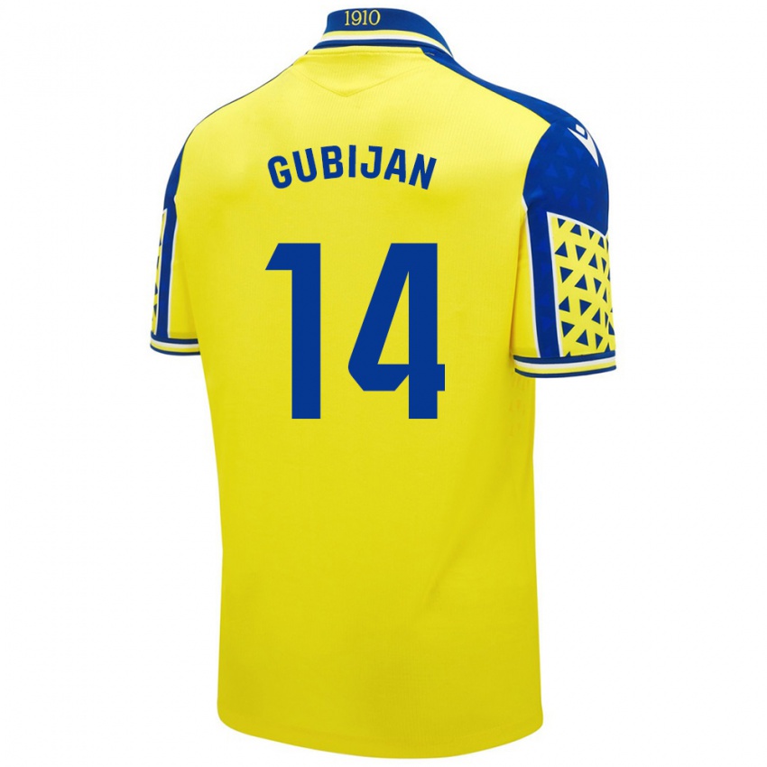 Damen Lovro Gubijan #14 Gelb Blau Heimtrikot Trikot 2024/25 T-Shirt Österreich