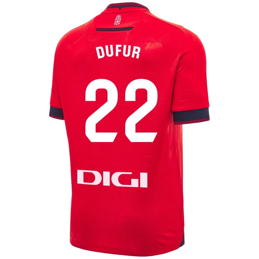 Damen Ander Dufur #22 Rot Weiß Heimtrikot Trikot 2024/25 T-Shirt Österreich