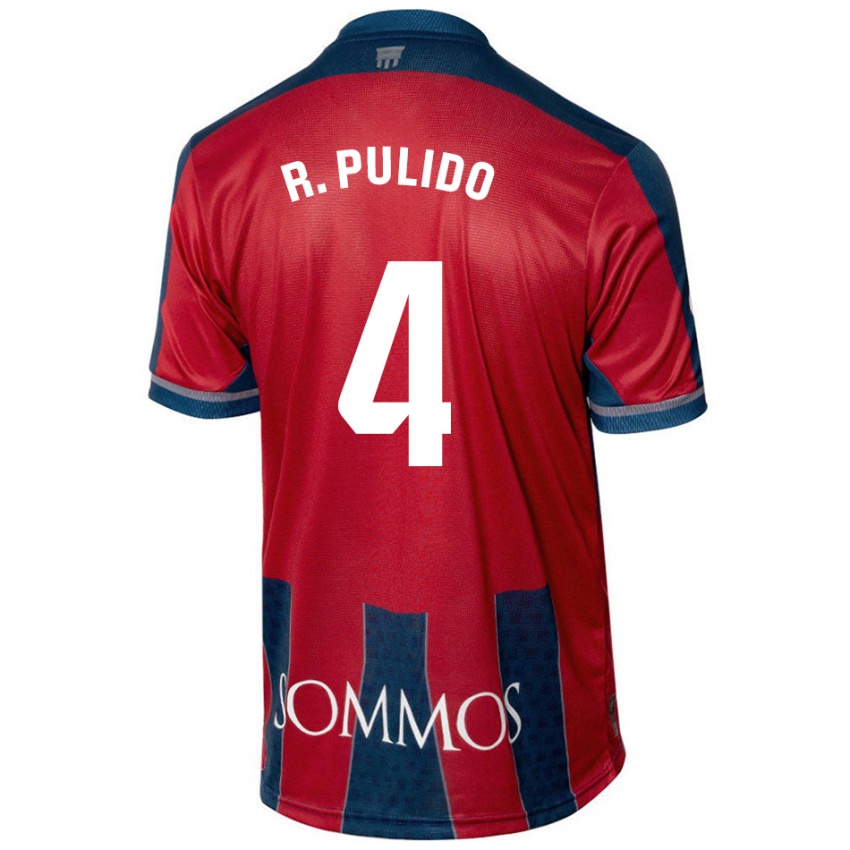 Damen Rubén Pulido #4 Rot Blau Heimtrikot Trikot 2024/25 T-Shirt Österreich