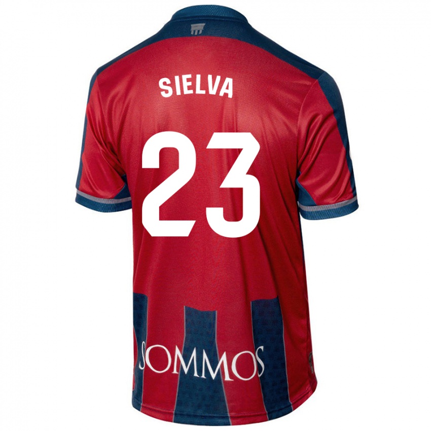 Damen Óscar Sielva #23 Rot Blau Heimtrikot Trikot 2024/25 T-Shirt Österreich