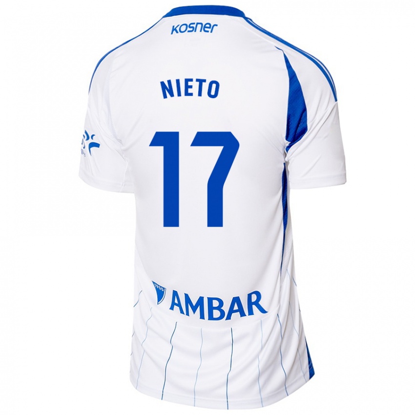 Damen Carlos Nieto #17 Rot Weiß Heimtrikot Trikot 2024/25 T-Shirt Österreich