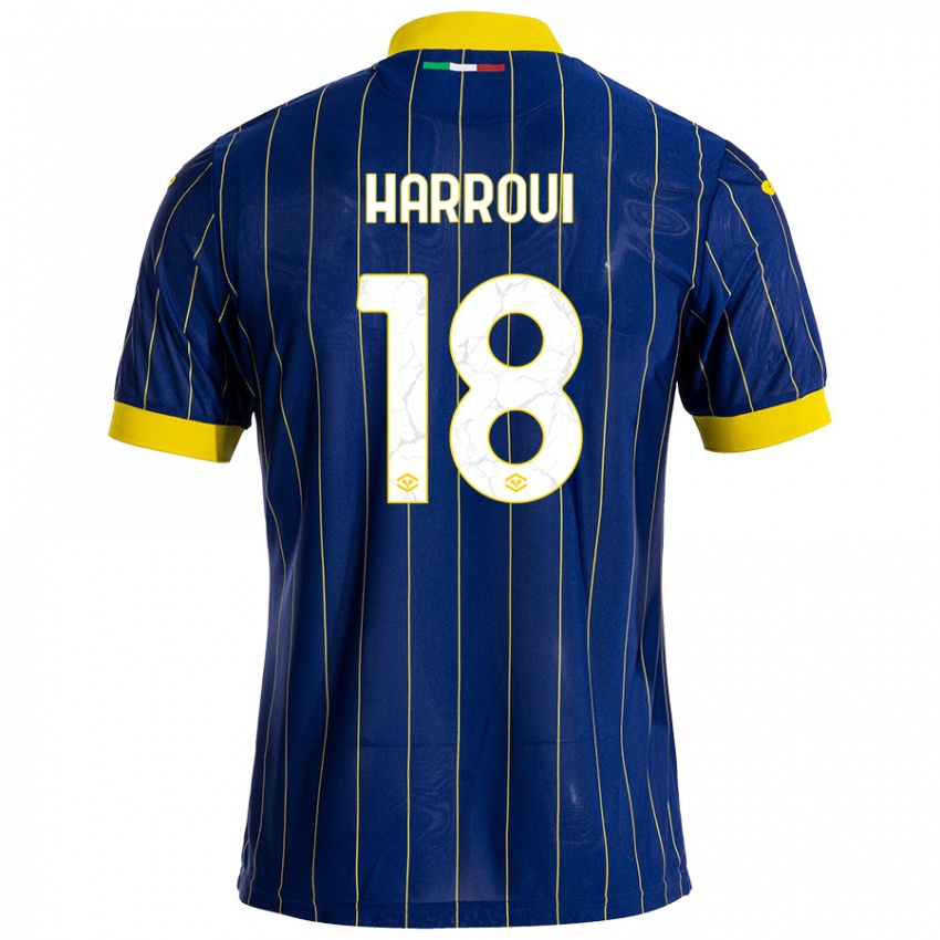 Damen Abdou Harroui #18 Blau Gelb Heimtrikot Trikot 2024/25 T-Shirt Österreich