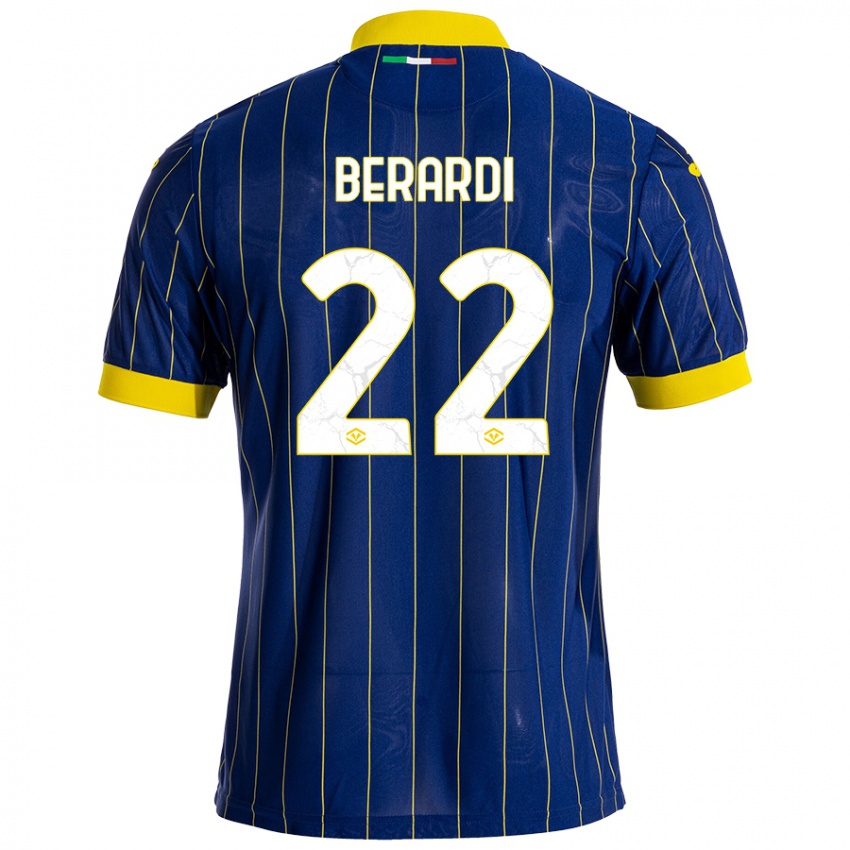 Damen Alessandro Berardi #22 Blau Gelb Heimtrikot Trikot 2024/25 T-Shirt Österreich