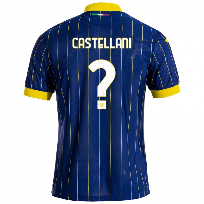 Damen Zeno Castellani #0 Blau Gelb Heimtrikot Trikot 2024/25 T-Shirt Österreich