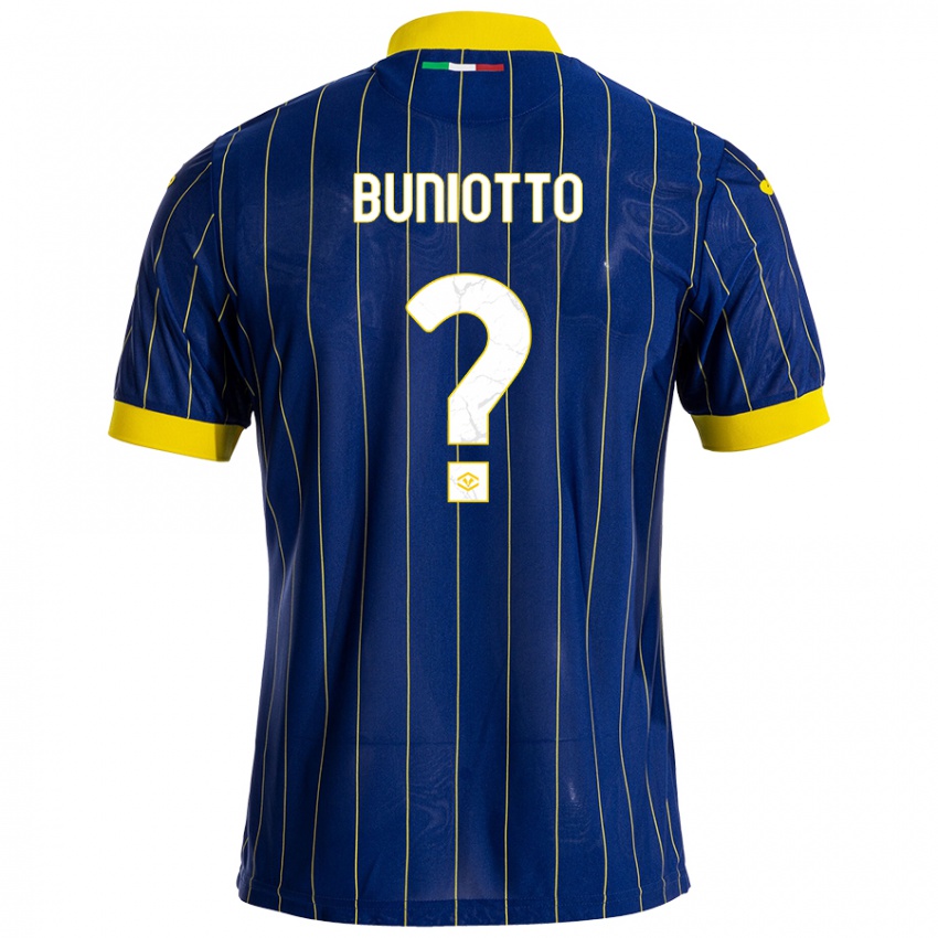 Damen Mattia Buniotto #0 Blau Gelb Heimtrikot Trikot 2024/25 T-Shirt Österreich