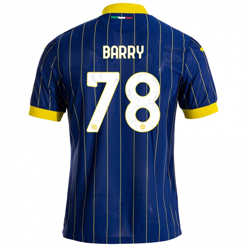 Damen Oumar Barry #78 Blau Gelb Heimtrikot Trikot 2024/25 T-Shirt Österreich