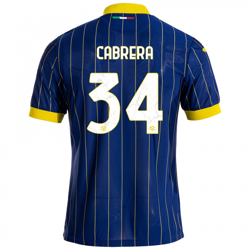 Damen Ilena Cabrera #34 Blau Gelb Heimtrikot Trikot 2024/25 T-Shirt Österreich