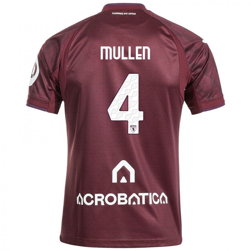 Damen Senan Mullen #4 Kastanienbraun Weiß Heimtrikot Trikot 2024/25 T-Shirt Österreich