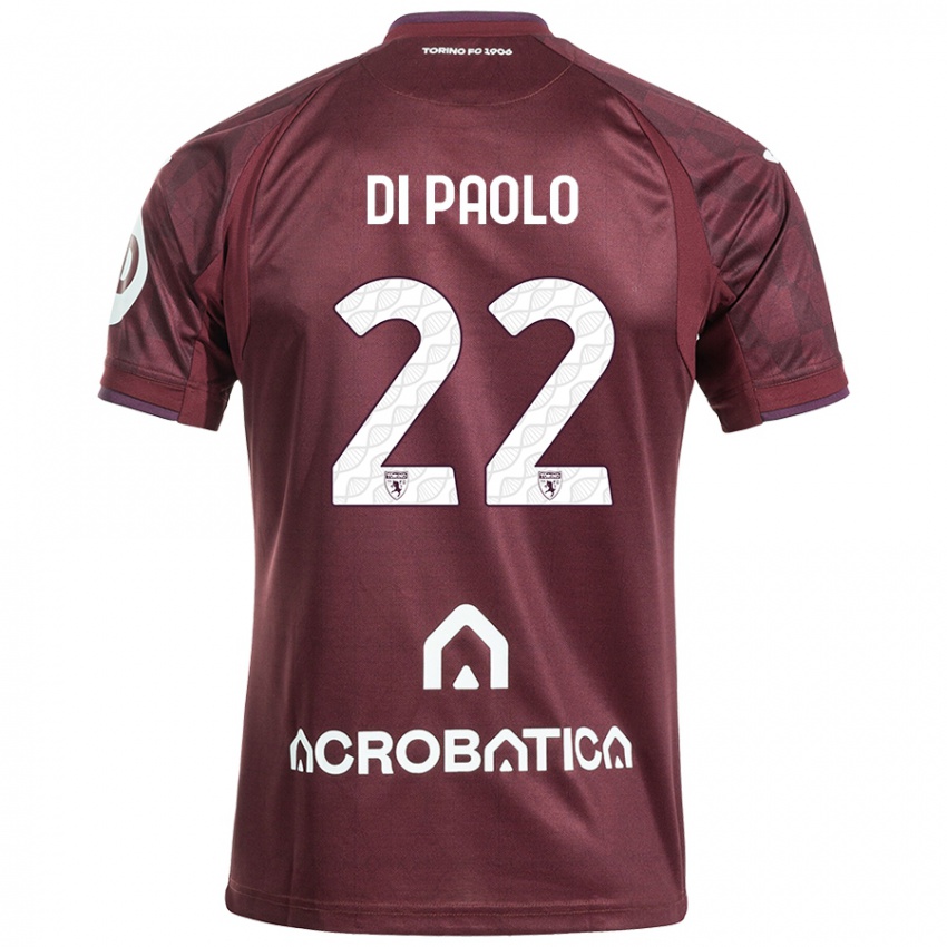 Damen Sebastiano Di Paolo #22 Kastanienbraun Weiß Heimtrikot Trikot 2024/25 T-Shirt Österreich