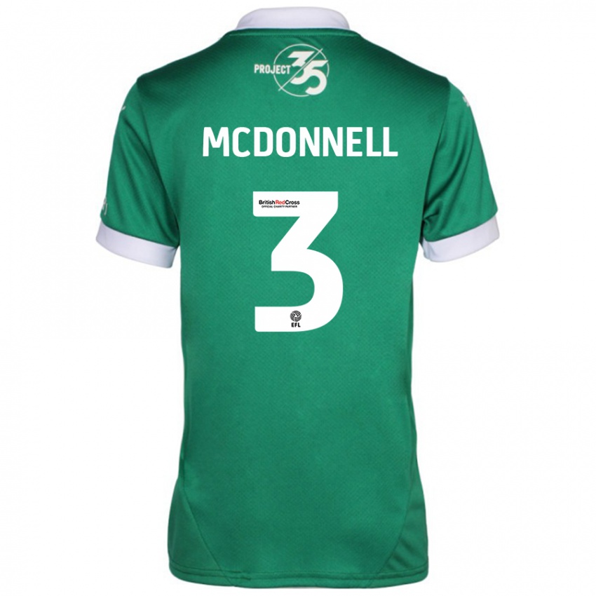 Damen Rosie Mcdonnell #3 Grün Weiß Heimtrikot Trikot 2024/25 T-Shirt Österreich