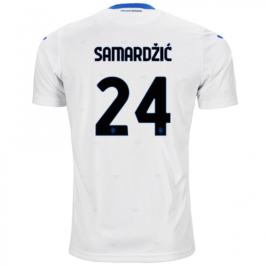 Damen Lazar Samardžić #24 Weiß Auswärtstrikot Trikot 2024/25 T-Shirt Österreich