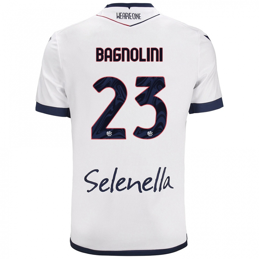 Damen Nicola Bagnolini #23 Weiß Königsblau Auswärtstrikot Trikot 2024/25 T-Shirt Österreich