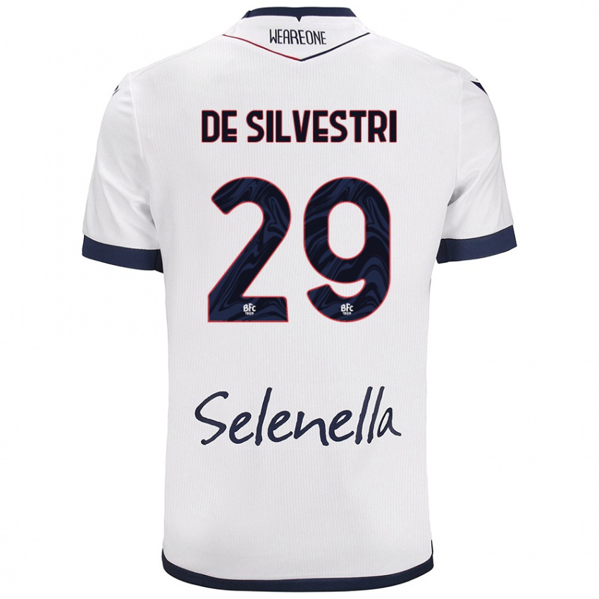 Damen Lorenzo De Silvestri #29 Weiß Königsblau Auswärtstrikot Trikot 2024/25 T-Shirt Österreich