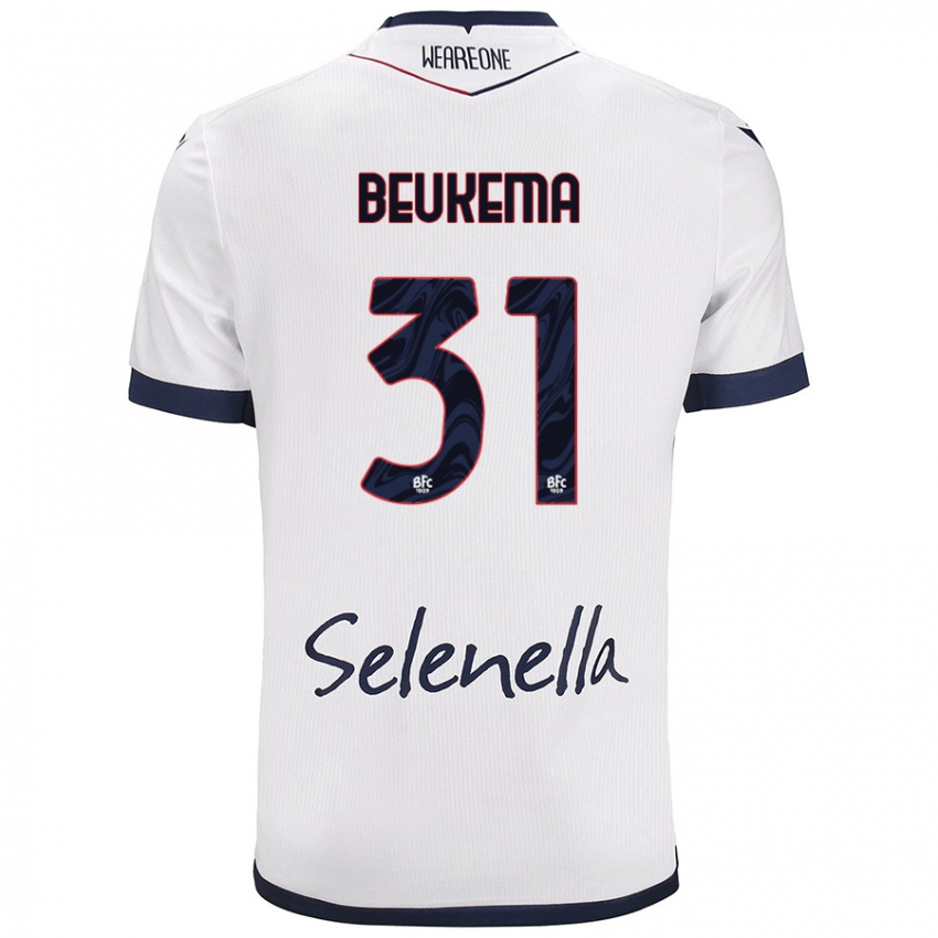 Damen Sam Beukema #31 Weiß Königsblau Auswärtstrikot Trikot 2024/25 T-Shirt Österreich