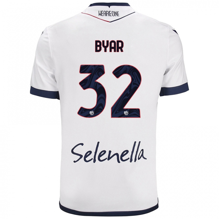 Damen Naïm Byar #32 Weiß Königsblau Auswärtstrikot Trikot 2024/25 T-Shirt Österreich