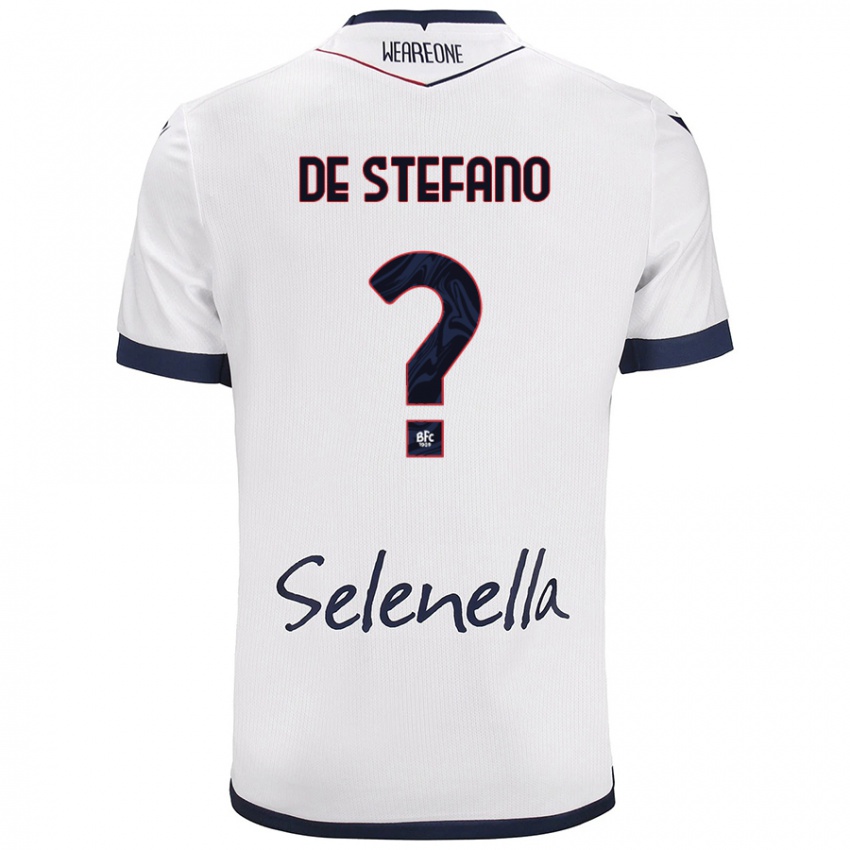 Damen Nicolò De Stefano #0 Weiß Königsblau Auswärtstrikot Trikot 2024/25 T-Shirt Österreich