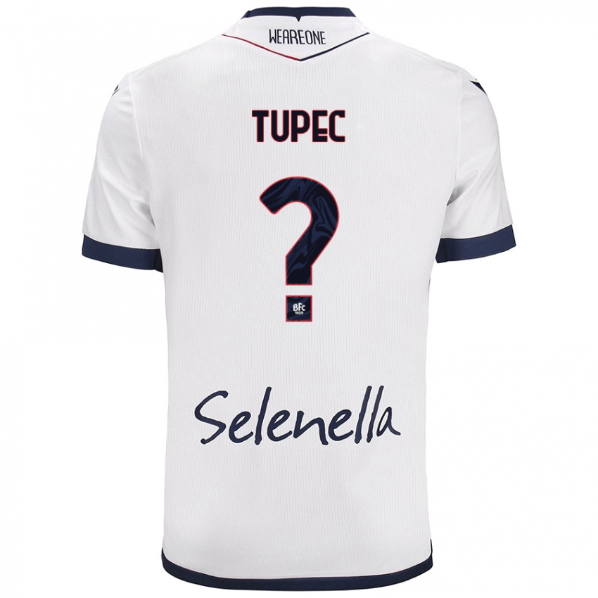 Damen Leos Tupec #0 Weiß Königsblau Auswärtstrikot Trikot 2024/25 T-Shirt Österreich