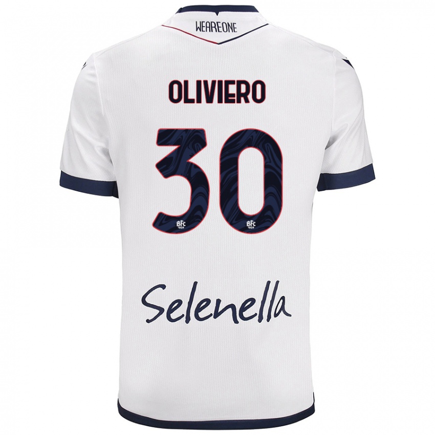 Damen Andrea Oliviero #30 Weiß Königsblau Auswärtstrikot Trikot 2024/25 T-Shirt Österreich