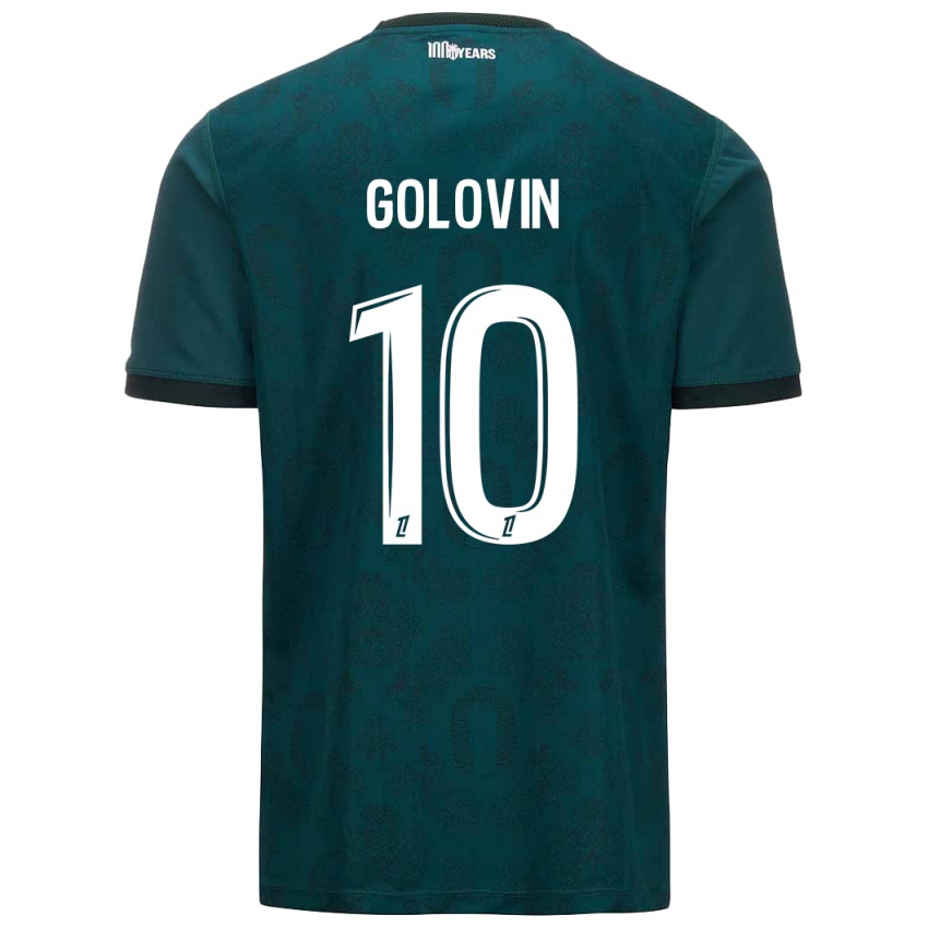 Damen Aleksandr Golovin #10 Dunkelgrün Auswärtstrikot Trikot 2024/25 T-Shirt Österreich