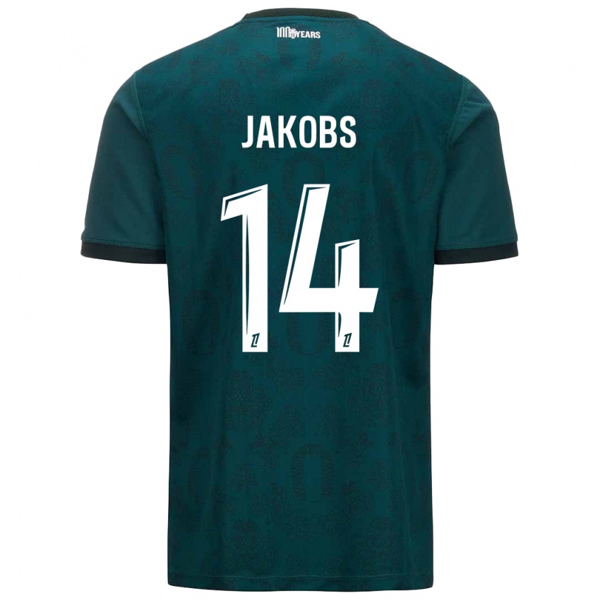 Damen Ismail Jakobs #14 Dunkelgrün Auswärtstrikot Trikot 2024/25 T-Shirt Österreich