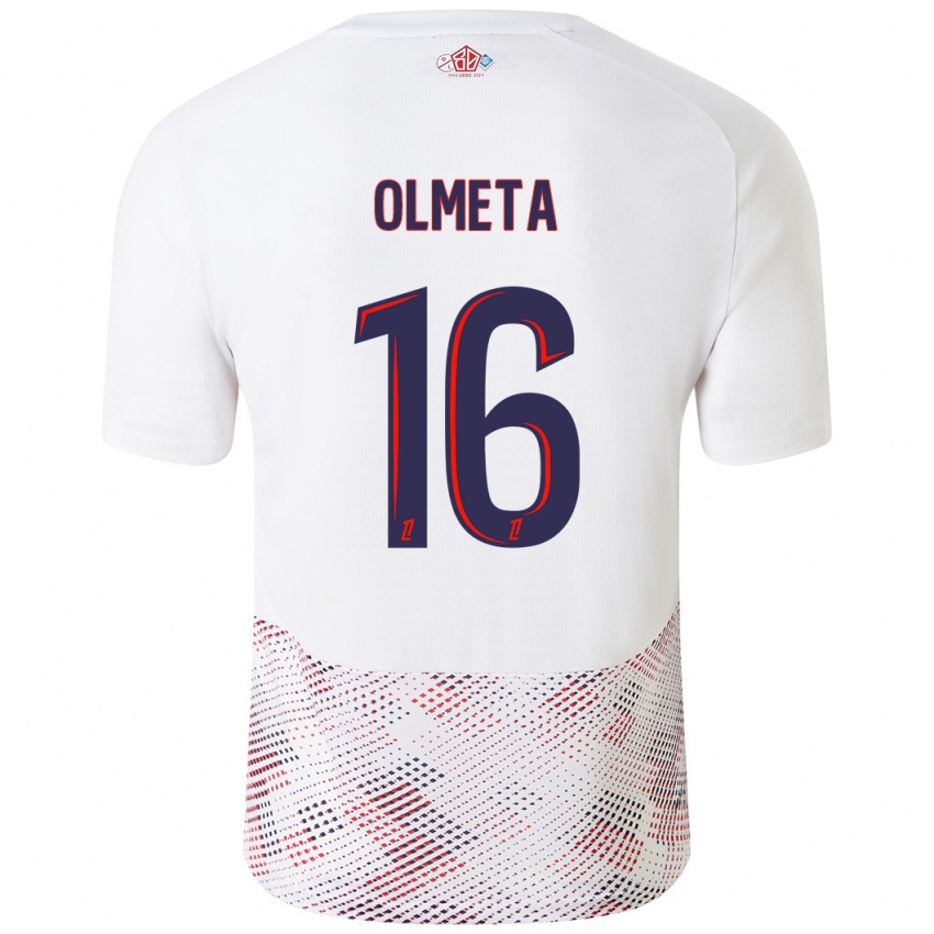 Damen Lisandru Olmeta #16 Weiß Königsblau Auswärtstrikot Trikot 2024/25 T-Shirt Österreich