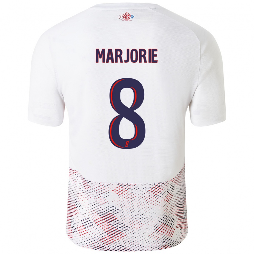 Damen Marjorie #8 Weiß Königsblau Auswärtstrikot Trikot 2024/25 T-Shirt Österreich