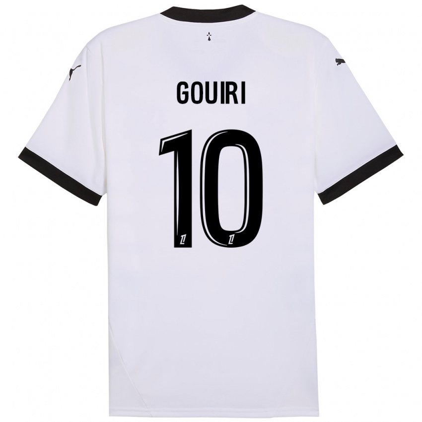 Damen Amine Gouiri #10 Weiß Schwarz Auswärtstrikot Trikot 2024/25 T-Shirt Österreich