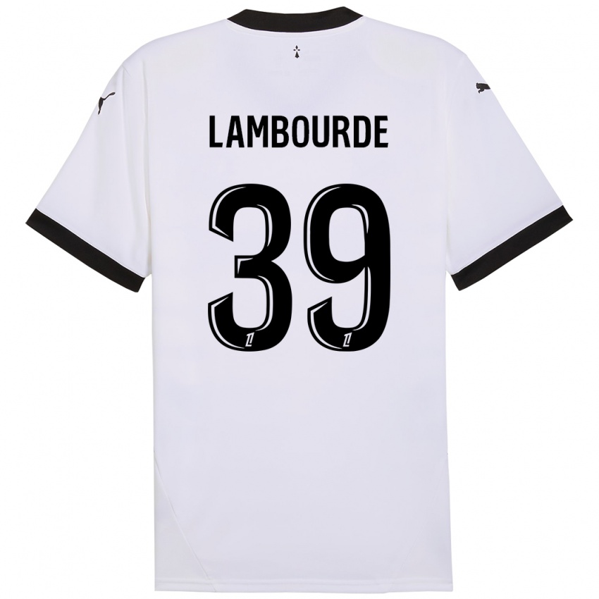 Damen Mathis Lambourde #39 Weiß Schwarz Auswärtstrikot Trikot 2024/25 T-Shirt Österreich