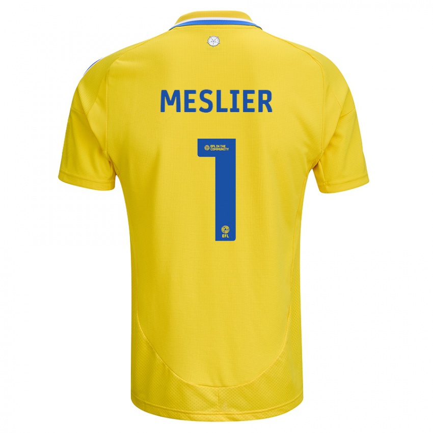 Damen Illan Meslier #1 Gelb Blau Auswärtstrikot Trikot 2024/25 T-Shirt Österreich