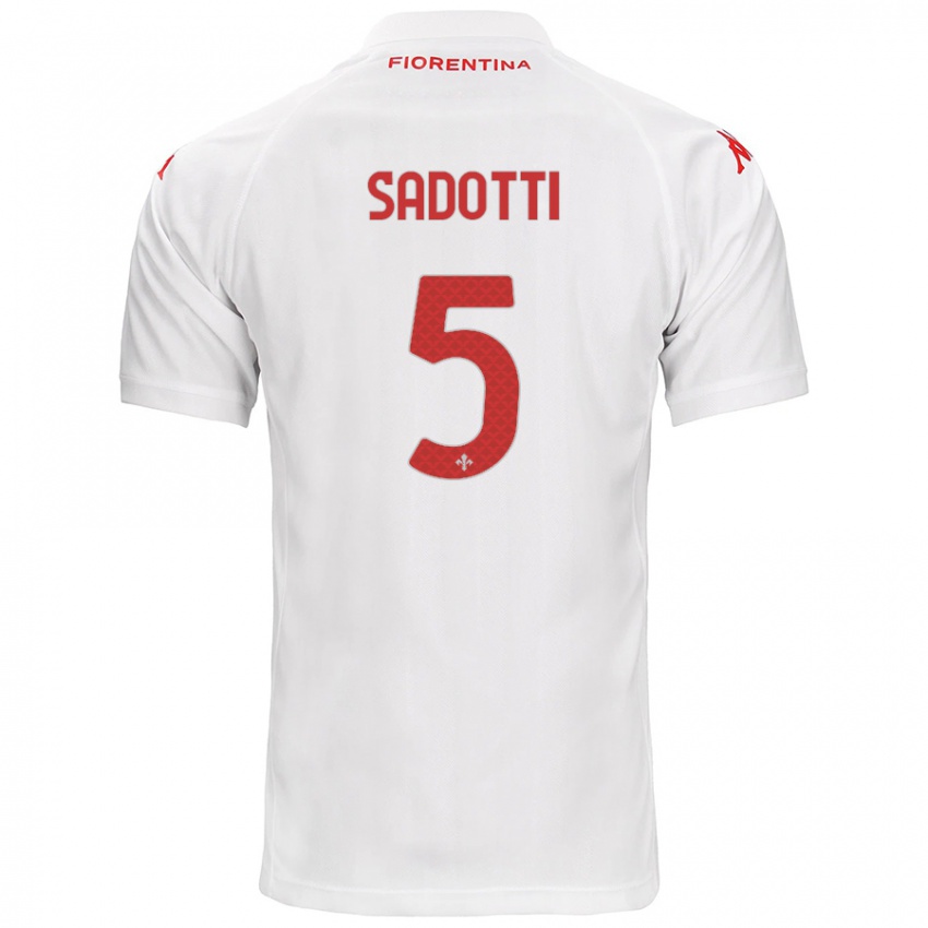 Damen Edoardo Sadotti #5 Weiß Auswärtstrikot Trikot 2024/25 T-Shirt Österreich