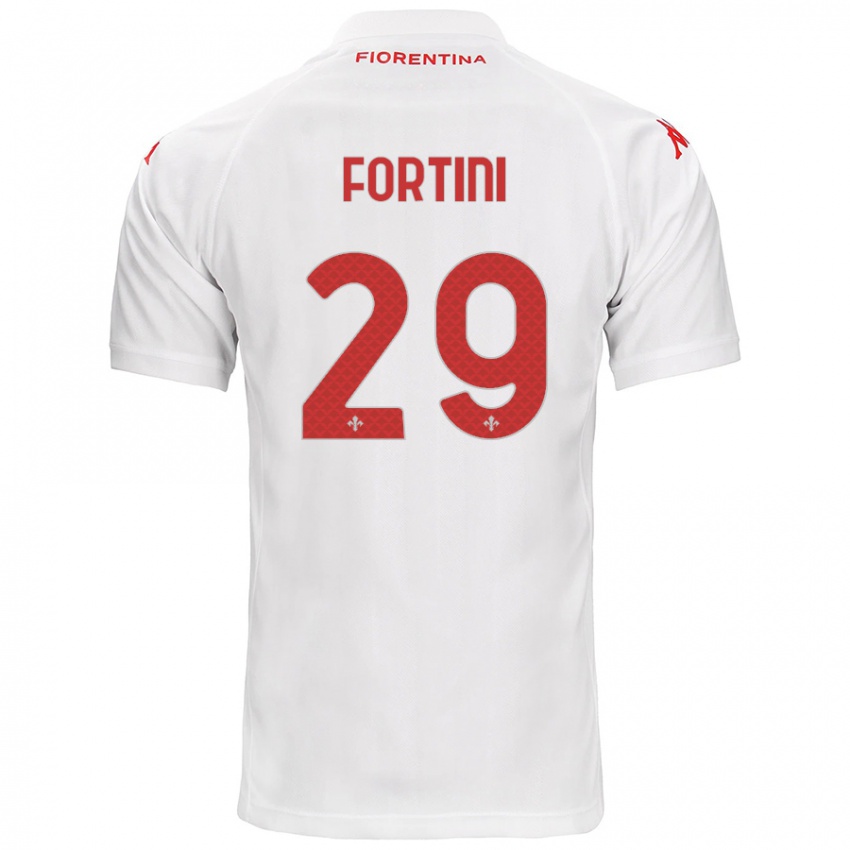 Damen Niccolò Fortini #29 Weiß Auswärtstrikot Trikot 2024/25 T-Shirt Österreich