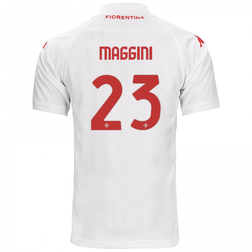 Damen Filippo Maggini #23 Weiß Auswärtstrikot Trikot 2024/25 T-Shirt Österreich